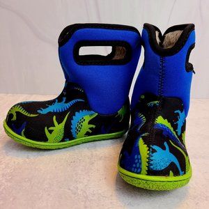 Baby Bogs Blue Dino Baby Rain Boots